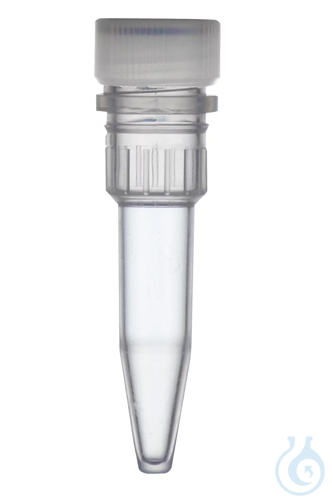 Microcentrifuge Tubes, PP, 0.5 ml, conic al, screw-cap, O-Ring, sterilized