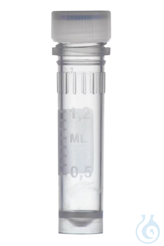Microcentrifuge Tubes, PP, 2.0 ml, self-standing, screw-cap, O-Ring, steril ized