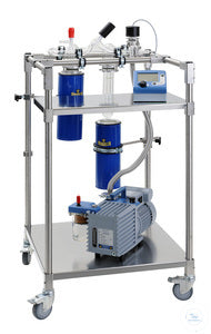 Mobile vacuum pump stand for fine vacuum