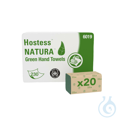 Hostess™ NATURA™ Handtücher - Zick-Zack-Faltung / Grün /Klein Lagen: 1 Größe: