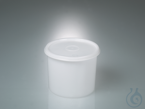 All-purpose box round, PE, 1000ml, stackable,w/cap