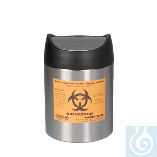 neoChoice Tisch-Abfallbehälter mit Sensor, Biohazard, 1,5 Liter, 17 cm hoch, 12,