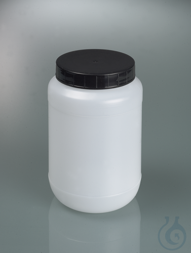 Wide-necked box round, HDPE, 1000ml, Ø100mm, w/cap