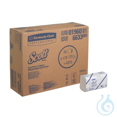 Scott® SCOTTFOLD* Handtücher - gefaltet / Weiß /Mittel Lagen: 1 Größe: 31,50 cm