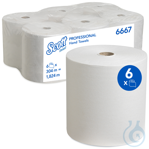 Scott® Handtücher - Rolle / Weiß Lagen: 1 Größe: 304,00 m x 19,80 cm Durchmesser
