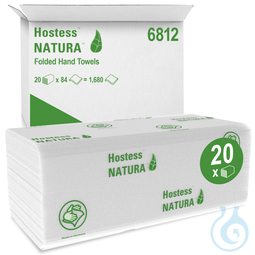 Hostess™ NATURA™ Handtücher - gefaltet / Weiß /Groß Lagen: 2 Größe: 50,00 cm x