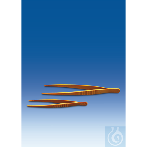 Forceps, POM, yellow, length 145 mm