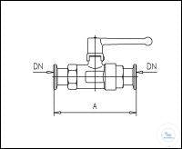 2/2-Way Ball Valve, Manual On/Off, DN 25 KF
