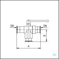 3/2-Way Ball Valve, Manual On/Off, DN 10 KF