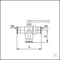 3/2-Way Ball Valve, Manual On/Off, DN 25 KF
