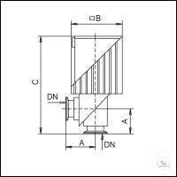 Right-Angle Valve VA 40 ME, Electromagnetically Operated, 80-250V, 50/60Hz, Stai