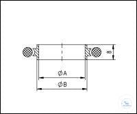 Centering Ring with Perbunan O-Ring, Aluminum, DN 40 KF