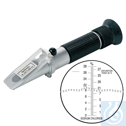 neoChoice Handrefraktometer für Salzkonzentration, 0-28% Brix Salinity