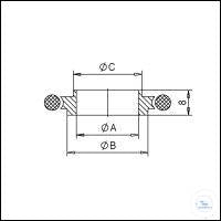 Centering Ring Adaptor with Viton O-Ring, Stainless Steel, DN 10/16 KF