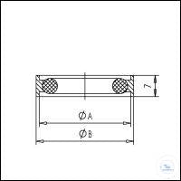 External Centering Ring with Perbunan O-Ring, Aluminium, DN 40 KF