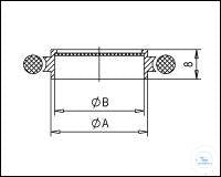 Centering Ring with Screen and Viton O-Ring, Stainless Steel, DN 25 KF
