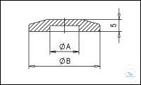 Blank-Off Flange, Stainless Steel, DN 25 KF