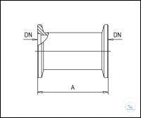 Intermediate Adapter, Stainless Steel, DN 16/16 KF, 60mm