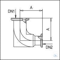 Reducer Elbow (90°), Stainless Steel, DN 25/16 KF