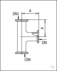Tee, Stainless Steel, DN 40 KF