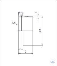 Short Weld Stub, Stainless Steel, DN 63 ISO-K