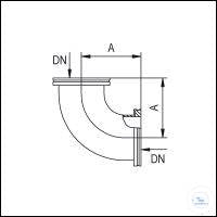 Elbow (90°), Stainless Steel, DN 160 ISO-K