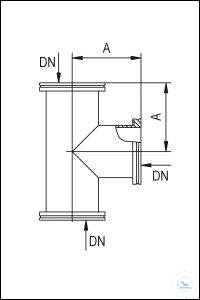 Tee, Stainless Steel, DN 100 ISO-K