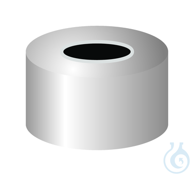 Aluminium crimp cap N 11, silver, with hole (BK N11-L, si), Macherey-Nagel, art. 702801