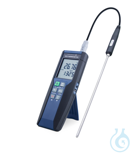 Digital thermometer type 13750 for RT, -100+400 °C+F, with Pt100 probe