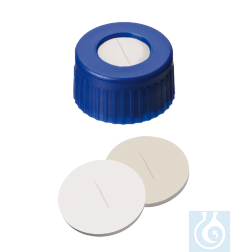 neochrom® UltraBond Verschlüsse ND9 schwarz, Septum Silikon weiß/PTFE rot, 100 S