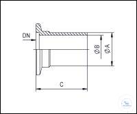 PVC Hose Connector, Aluminium, DN 25 KF - DN 25