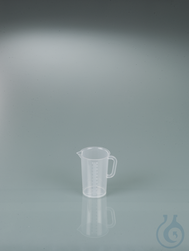 Graduated beaker w/handle, PP, 100ml, transp.grad.