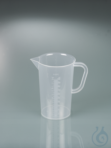 Graduated beaker w/handle, PP, 1000ml,transp.grad.