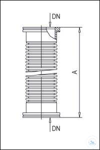 Metal vacuum hose, stainless steel, DN 63 ISO-K, 1000 mm, WELCH, art. 710827