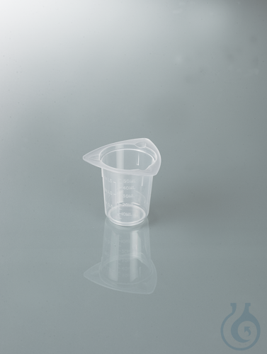 Universal graduated beaker, PP, 50 ml, w/ spouts