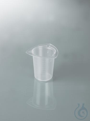Universal graduated beaker, PP, 100 ml, w/ spouts