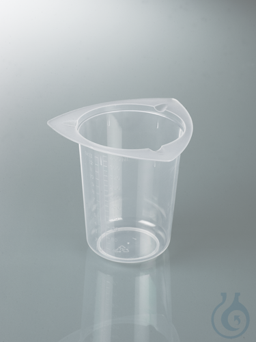 Universal graduated beaker, PP, 400 ml, w/ spouts