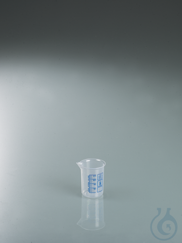 Laboratory/ Griffin beaker PP, 25 ml, blue scale