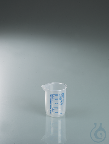 Laboratory/ Griffin beaker PP, 100 ml, blue scale
