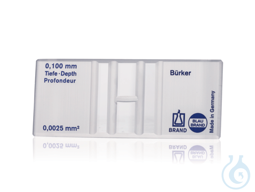 Count. chamber BLAUBRAND Bürker, without spring clips, double ruling