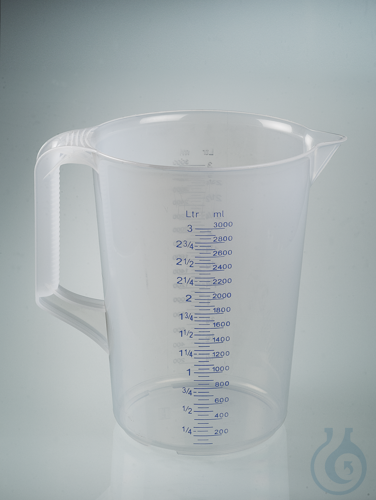 Measuring jug industrial, PP, 3000ml,closed handle