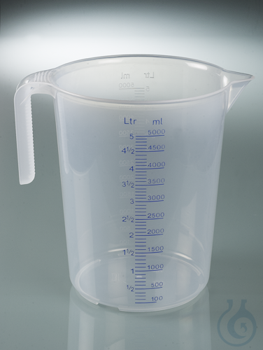 Measuring jug industrial, PP, 5000 ml, stacking