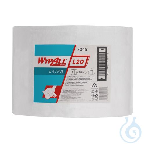 WypAll® L20 EXTRA Wischtücher - Großrolle / Weiß Lagen: 2 Größe: 38,00 cm x