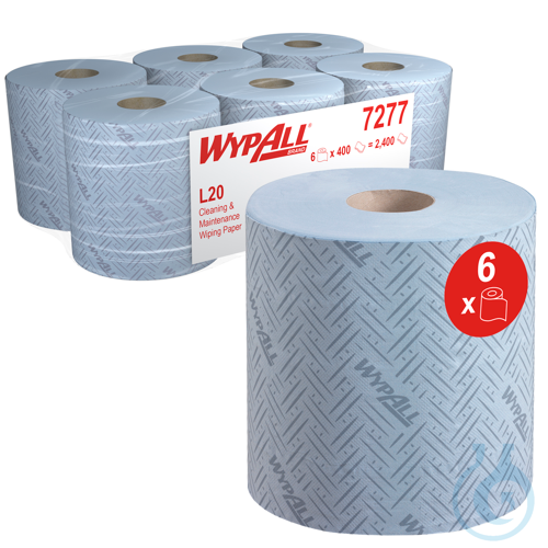WypAll® L20 General Clean - Zentralentnahme / Blau Lagen: 2 Größe: 38,00 cm x