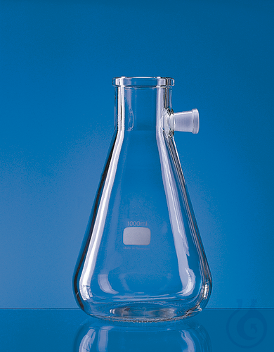 Filter flask Boro 3.3 w. lateral socket, 2000 ml
