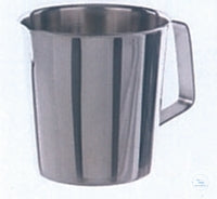 Measuring beaker 2000 ml, conical form, stainless steel — 2 l, Witeg, art. 7405202