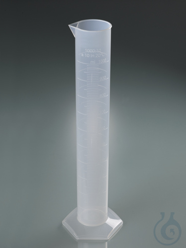 Grad. cylinder, PP, transp. scale, categ.B, 1000ml