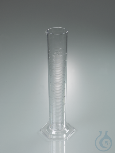 Graduated cylinder, SAN clear, category B, 500 ml