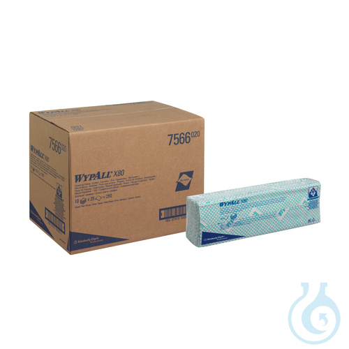 WypAll® X80 Critical Clean - Interfold / Grün Lagen: 1 Größe: 41,00 cm x 33,00
