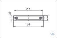 Centering Ring for Glass-Metal-Flange Connection with Viton O-Ring, Stainless St